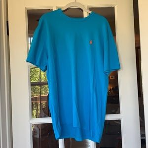 Men’s Blue Crew Neck Polo T Shirt